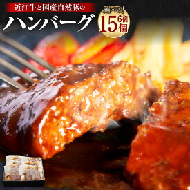 【ふるさと納税】近江牛と国産自然豚のハンバーグ ＜選べる内容量＞ 計720g（120g×6個） / 計1.8kg（120g×15個） 近江牛 牛肉 豚肉 お肉 合挽肉 ハンバーグ 惣菜 おかず ごはんのお供 ご飯のお供 簡単調理 冷凍 滋賀県 湖南市 送料無料