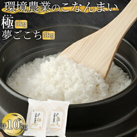 【ふるさと納税】環境農業のこなんまい 極5kg・夢ごこち5kg（計10kg）　【 お米 おにぎり 】