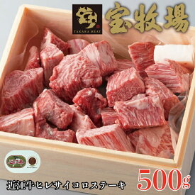 【ふるさと納税】【A-303】宝牧場 近江牛ヒレサイコロステーキ 500g ［高島屋選定品］