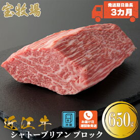【ふるさと納税】発送期日最長3カ月【A-319】宝牧場 近江牛 シャトーブリアンブロック 650g ［高島屋選定品］※お届日をお電話で確認
