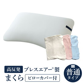 【ふるさと納税】【ピローカバー付】高反発ブレスエアー製まくら 普通タイプ 近江化成工業株式会社 滋賀県 東近江市 D-E19 枕 まくら ピロー 高さ調整 ブレスエアー 肩こり 首こり いびき 寝姿勢サポート 洗える 通気性 快眠 安眠