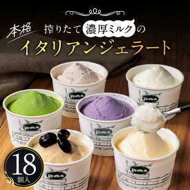 【ふるさと納税】イタリアンジェラートミニカップ詰め合わせ18個入り 有限会社池田牧場 滋賀県 東近江市 B-A07 ジェラート アイス スイーツ お菓子 デザート 牛乳 牧場 ジェラテリア グルメ お取り寄せ ギフト