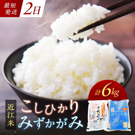 【ふるさと納税】近江永源寺米食べ比べセット 計6kg 株式会社カネキチ 滋賀県 東近江市 B-C10 米 食べ比べ セット 6kg 白米 精米 近江米