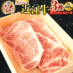 【ふるさと納税】 A5ランク 近江牛 サーロイン ステーキ 3枚 ブランド牛 牛肉 高級 人気 国産 楽天 寄付 返礼品 お歳暮 ギフト プレゼント お祝い 贈り物 ふるさと納税 E-E12 株式会社びわこフ