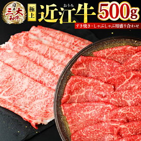 【ふるさと納税】極上近江牛　すき焼き・しゃぶしゃぶ用盛り合わせ【500g】 牛肉 美味しい ブランド牛 高級 人気 国産 楽天 寄付 返礼品 お歳暮 ギフト プレゼント お祝い 贈り物 ふるさと納税 近江 東近江 E-E10 株式会社びわこフード(近江牛専門店 万葉)