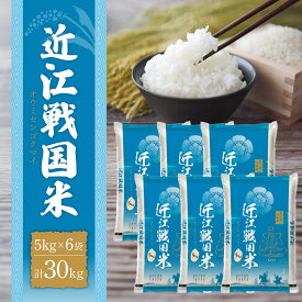 【ふるさと納税】滋賀県産 近江戦国米 30kg 5kg×6袋 中川吉兵衛商店 滋賀県 東近江市 H-D04 米 お米 30kg ブレンド米 ミルキークイーン コシヒカリ 新米 ご飯 白米 大容量 精米 単一原料米 産地直送 ブランド米