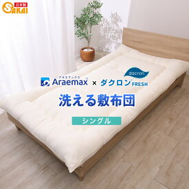【ふるさと納税】アラエマックス　ダクロン洗える敷布団　シングル(araeru-0021)
