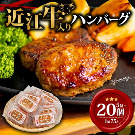 【ふるさと納税】 近江牛 入り ハンバーグ 5個 10個 15個 20個 数量限定 冷凍 1個75g 冷凍 近江小判 ハンバーグ ギフト 近江牛ハンバーグ 牛肉 和牛 黒毛和牛 贈答 ブランド 贈り物 大人気 ジューシー はんばーぐ 好評 神戸牛 松阪牛 に並ぶ 日本三大和牛 滋賀県 竜王町 岡喜