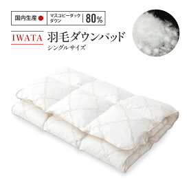 【ふるさと納税】 敷きパッド シングル 羽毛 ダウン IWATA 職人 滋賀県 愛荘町