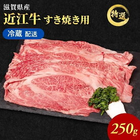 【ふるさと納税】【最短1週間発送】 近江牛 すき焼き肉 すき焼き 肉 牛肉 特選 約250g 冷蔵 冷蔵配送 お肉 牛 和牛 黒毛和牛 肩ロース モモ すきやき すき焼き用 ブランド牛 滋賀県 豊郷町