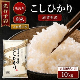 【ふるさと納税】【令和8年産】 先行予約 新米 BG無洗米 コシヒカリ 10kg 6回定期便 令和8年産 定期便 米 無洗 無洗米こめ コメ お米 ご飯 米 こしひかり 米定期便 6か月定期便 6ヶ月定期便 6回 6ヶ月 6か月 滋賀県 豊郷 豊郷町　お届け：2026年10月中旬～2027年12月末