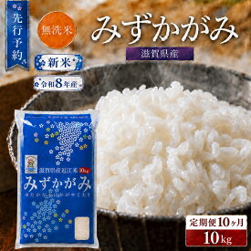 【ふるさと納税】【令和8年産】 先行予約 新米 BG無洗米 みずかがみ 10kg 10回定期便 令和8年産 定期便 米 無洗 無洗米こめ コメ お米 ご飯 米 ミズカガミ 米定期便 10か月定期便 10ヶ月定期便 10回 10ヶ月 10か月 滋賀県 豊郷 豊郷町　お届け：2026年10月中旬～2027年12月末