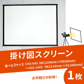 【ふるさと納税】 掛け図スクリーン 選べる サイズ CHS-60S W1328×H808 CHS-80S W1771×H1077 CHS-100S W2214×H1346 掛け図式 巾着型収納袋付き スクリーン 動画 映画 映画鑑賞 屋外 屋内 家庭用 日本製 国産 京都 京都府 八幡 シネマ工房