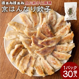 【ふるさと納税】【ほぁんほぁん点心餃子工房舗】ニンニク不使用で優しく仕上げた「京はんなり餃子」 | 30個入り 1パック たれ 付き セット 餃子 ギョーザ ぎょうざ 焼餃子 ニンニク 惣菜 おかず おつまみ 冷凍 お取り寄せ グルメ 人気 おすすめ 京都府 京都市