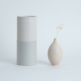 【ふるさと納税】【瑞光窯-ZUIKOU-】フラワーベース＆ドライフラワー　No.002 Ecru Beige × スターフラワー　花 花瓶 陶磁器 シンプル 京都 | 京焼 清水焼 瑞光窯 伝統工芸 ご当地 ギフト お祝い 内祝い 京都府 京都市