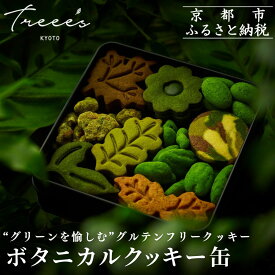 【ふるさと納税】【TREEE’S】ボタニカルクッキー缶［ 京都 抹茶スイーツ ブランド オーガニック グルテンフリー クッキー缶 全9種 人気 おすすめ 米粉 宇治 抹茶 スイーツ クッキー 詰め合わせ ギフト プレゼント お取り寄せ 通販 送料無料 ふるさと納税 ］