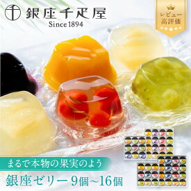 【ふるさと納税】【銀座千疋屋】銀座ゼリー 9～16個｜果物専門店 フルーツゼリー レビュー高評価 人気セット［6種のフルーツゼリー詰め合わせ フルーツの美味しさそのまま 贅沢 ギフトにおすすめ プレゼント 贈答 お取り寄せ 通販 送料無料 ふるさと納税］