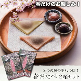 【ふるさと納税】【美十】2つの桜の生八つ橋！春だけのお楽しみ！「春おたべ」2箱セット