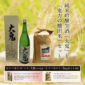 【ふるさと納税】 純米吟醸生酒「大鬼」1.8リットルと「鬼力の棚田米」5kgセット（A）ふるさと納税 日本酒 お酒 酒 純米吟醸 米 お米 5kg 京都府 福知山市 FCE001