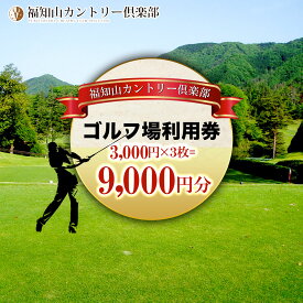 【ふるさと納税】 福知山カントリー倶楽部　ゴルフ場利用券　3,000円×3枚＝9千円分 ふるさと納税 ゴルフ利用券 ゴルフ場利用券 ゴルフプレー券 ゴルフ 京都府 福知山市 FCBT003