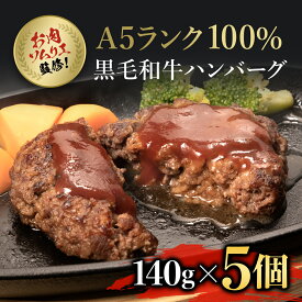 【ふるさと納税】 お肉ソムリエ監修!A5ランク100%黒毛和牛ハンバーグ5個 ふるさと納税 ハンバーグ はんばーぐ A5ランク 和牛 肉 お肉 人気 詰め合わせ 京都府 福知山市 FCAX001
