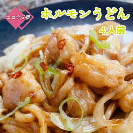 【ふるさと納税】 旨辛！ 黒毛和牛 国産 トロホルモン ホルモン 京都 舞鶴 うどん セット 3～4人前 熨斗 贈答 ギフト ABCフーズ