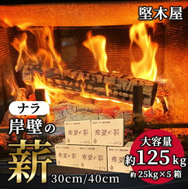 【ふるさと納税】 薪 まき ナラ30cm/40cm 約125kg 乾燥薪 ナラ薪 国産 薪ストーブ 焚火 焚き火 炭火 キャンプ アウトドア 暖炉 ストーブ 薪ストーブ ファイヤー ピザ窯 雑木林 広葉樹 炎 長持ち 長時間 エコ ストック 冬 堅木屋 岸壁の薪