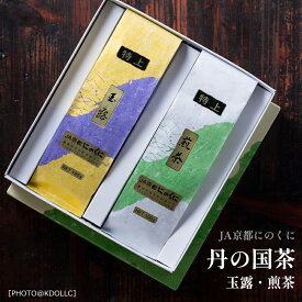 【ふるさと納税】 京都の 特選玉露・煎茶 平箱セット 200g (100g×2袋) JA京都にのくに 両丹茶 お茶 茶葉 日本茶 緑茶 玉露 煎茶