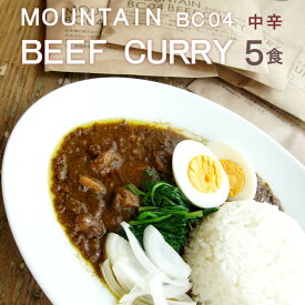 【ふるさと納税】 マウンテン ビーフカレー 中辛 5食セット 牛肉 レトルト レトルトカレー 常温保存 カレー 舞鶴 京都