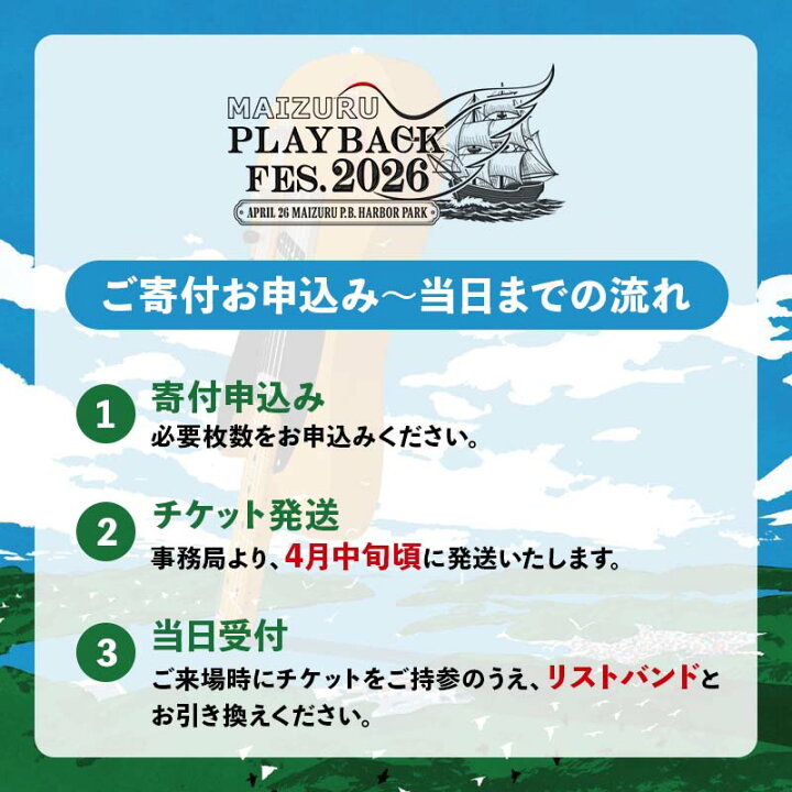 楽天市場】【ふるさと納税】 MAIZURU PLAYBACK FES. 2026 1day 