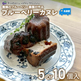 【ふるさと納税】ブルーベリー カヌレ 5個/10個 Blueberry valley Maizuru産ブルーベリーを使用 | 特製カヌレ ブルーベリーカヌレ ブルーベリーバレーまいづる スイーツ ギフト お取り寄せ 冷凍カヌレ 手土産