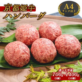 【ふるさと納税】≪選べる容量≫国産牛肉 京都姫牛100％ ハンバーグ （ 5個 / 10個 ） 【 冷凍 国産 牛肉 牛 和牛 バーベキュー BBQ 簡単 焼くだけ お祝い 誕生日 記念日 お取り寄せ グルメ プレゼント 贈り物 贈答 ギフト 京都 綾部 】