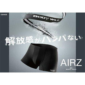 【ふるさと納税】グンゼ BODYWILD AIRZ ボクサーパンツ Lサイズ 2枚セット（ネービーブルー2枚）GUNZE　【 男性 メンズ 下着 アンダーウェア ウエストゴムなし 解放感 快適 フィット感 ストレッチ素材 】　お届け：商品のお届けまで最長3ヶ月～4ヶ月