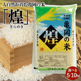 【ふるさと納税】＼選べる内容量／大自然が育む亀岡の米「煌」5kg 5kg×2袋（10kg）