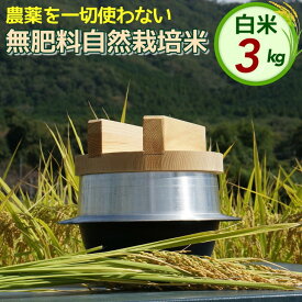 【ふるさと納税】米 令和5年産 自然栽培米 にこまる ＜農薬を一切使わない無肥料栽培＞ 白米 3kg（精米したて）《2023年産 京都丹波産 無農薬米栽培向き 厳選品種》☆月間MVPふるさと納税賞 第1号（2020年10月）・SDGs未来都市亀岡