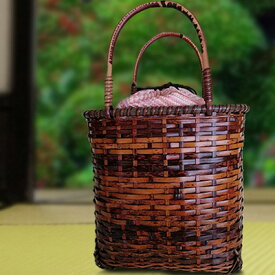 【ふるさと納税】限定 1個 バッグ 竹製 シリーズ6 籐手 21×10×h22 (36) 巾着付き 竹バッグ かごバッグ ファッション カバン かばん 工芸品