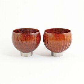 【ふるさと納税】【手作り漆器】 湯呑み sukuf clear brown ペア セット 漆器×金属 手作り 漆器 湯呑 湯飲み 湯のみ ゆのみ 湯呑み茶碗 食器 器 おしゃれ 雑貨 キッチン用品 キッチン ぐい呑み 小鉢 天然木 本漆 酒器 京都 工芸品 民芸品 日用品 京都府向日市