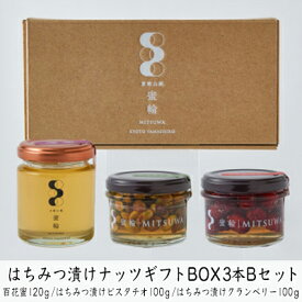 【ふるさと納税】はちみつ漬けナッツギフトBOX3本Bセット 蜂蜜 お菓子 詰合せ