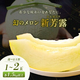 【ふるさと納税】幻のメロン【先行予約／数量限定200】 新芳露 （2026年7月中旬～発送）1玉 2玉 選べる 内容量 国産 旬 ふるさと 納税 メロン ふるさと 納税 先行予約 期間限定 ふるさと納税 フルーツ 贈答用 箱 青肉