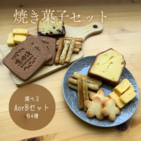 【ふるさと納税】京丹後市焼菓子4種 Aセット Bセット 選べる セット内容 塩クッキー パウンドケーキチョコチップ スティックビスケット 焼き菓子（せんべい) 塩サブレ スイーツ クッキー デザート おやつ ギフト せんべい セット 手作り 詰め合わせ ふるさと納税 お菓子