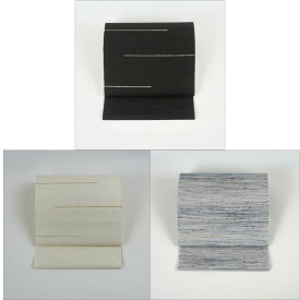 【ふるさと納税】＜丹後の藤布　遊絲舎＞八寸名古屋帯「藤八本」 黒 白 白地に紺絣 選べるお仕立て