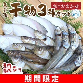 【ふるさと納税】【訳あり】おまかせ3種／高評価★4.57 高レビュー★ 京都京丹後の地元魚屋が作った お任せ干物 訳あり 【冷凍】 人気 3種 国産 日本海 カレイ 沖キス ハタハタ カマス ノドグロ ふるさと 納税 傷 わけあり 干物 絶品 10000円