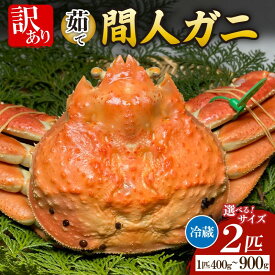【ふるさと納税】間人漁港仲買人の丸友鮮魚三代目・自慢の間人ガニ訳アリ≪茹で≫ 400～600g×2匹 600～700g×2匹 700～800g×2匹 800～900g×2匹