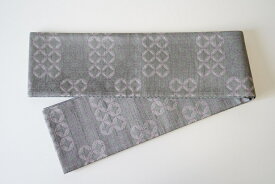 【ふるさと納税】京都・遊絲舎／丹後帯 半幅帯「七宝」（グレー） 藤布 角布 七宝 伝統工芸品 護身 長寿 繁栄 古事記 万葉集 グレー グレー色