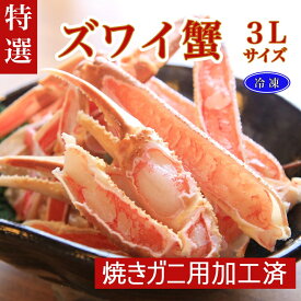 【ふるさと納税】冷凍／【特選】ズワイガニ（かに鍋・焼きガニ用加工済）（出汁・昆布付き） 3L 3Lサイズ 2肩分 蟹 カニ ずわいがに ずわい蟹 ズワイ蟹 加工済み 焼きガニ こんぶ 簡単 旬 冷凍 かに カニ ふるさと納税 ズワイガニ ふるさと納税 カニ 送料無料