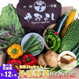 【ふるさと納税】＜京野菜の京都やおよし＞丹波野菜詰め合わせ お米2kgのセット《栽培期間中農薬不使用 野菜》※北海道・沖縄・離島への発送不可　お届け：10月以降順次発送