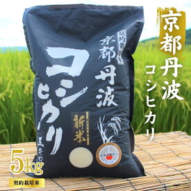 【ふるさと納税】令和7年産 京都丹波産 こしひかり 5kg 契約栽培米 白米 精米 お米 こめ コシヒカリ 令和7年 ご飯 ごはん 京都 京都府 南丹市　お届け：寄附受付後20日以内に発送