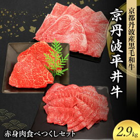 【ふるさと納税】国産黒毛和牛 赤身肉食べつくしセット 2.9kg 京丹波平井牛 京都丹波産