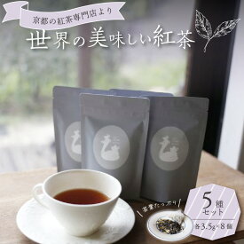 【ふるさと納税】世界の美味しい紅茶5種セット フレーバーティー 紅茶 産地茶葉 飲みやすい お茶と旅する喫茶店 百色水 もいろみ