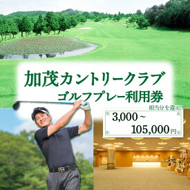 【ふるさと納税】 加茂カントリークラブゴルフプレー利用券 選べる金額（3,000円相当〜105,000円相当) 加茂カントリークラブ ゴルフ プレー利用券 京都府 木津川市